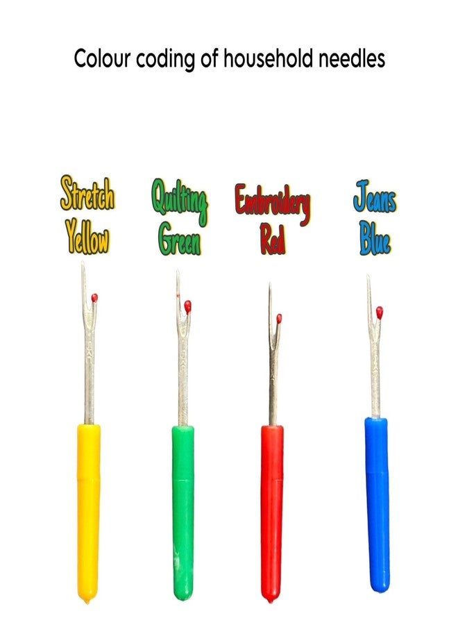 Zenith 4 Pieces Seam Rippers Sewing Craft Tool Thread Cutter Stitch Unpicker DIY Craft Tool Stainless Steel Stitch Plastic Thread Cutter Seam Ripper Stitch Opener - Image 3